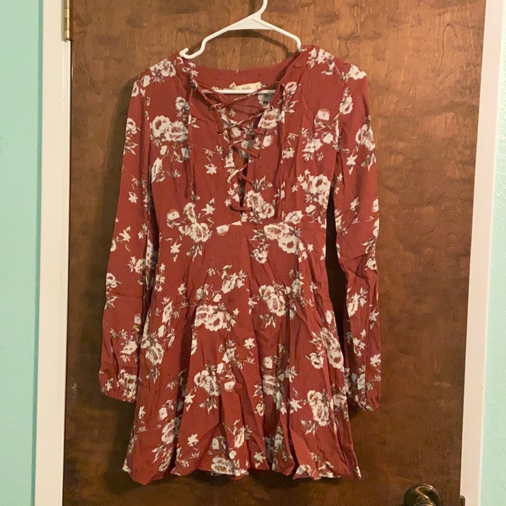 Burnt Orange long sleeve dress size XS